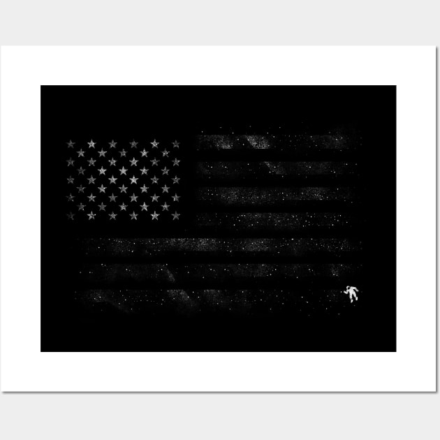 American Flag Space Wall Art by Tobe_Fonseca